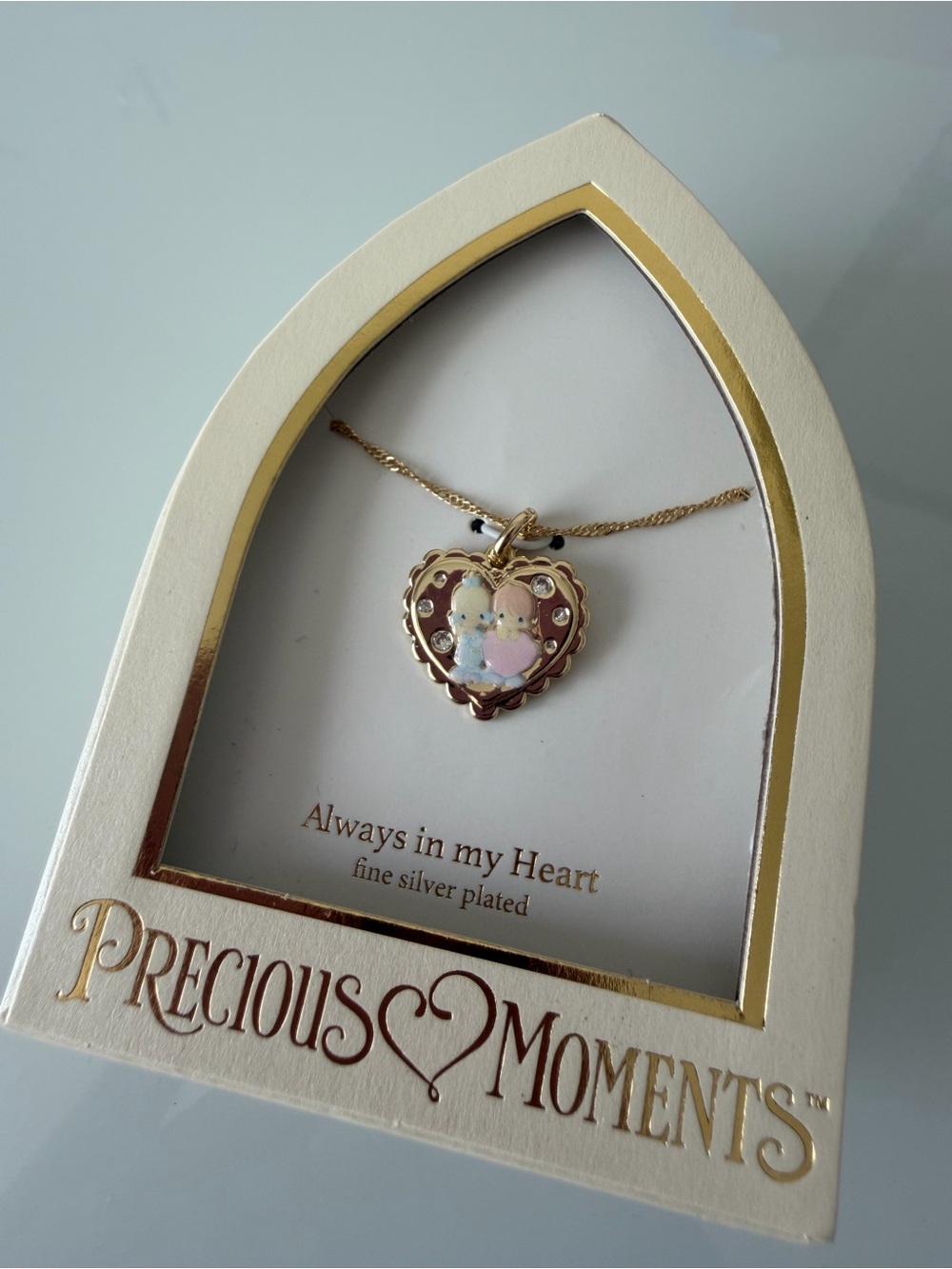 Precious Moments Gold Heart Pendant Necklace